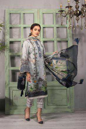 Sapphire Oriental Garden A Summer Lawn Collection 2020 | Sapphire Lawn